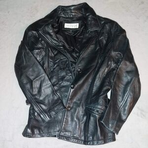 Jones New York Black Leather Jacket